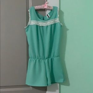 NWT girls mint romper